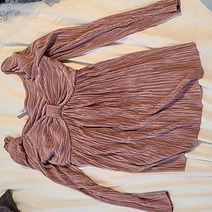 Asos maternity pink dusty rose low v neck top size 6